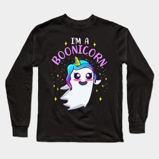 Ghost Unicorn Halloween Boonicorn Long Sleeve T-Shirt